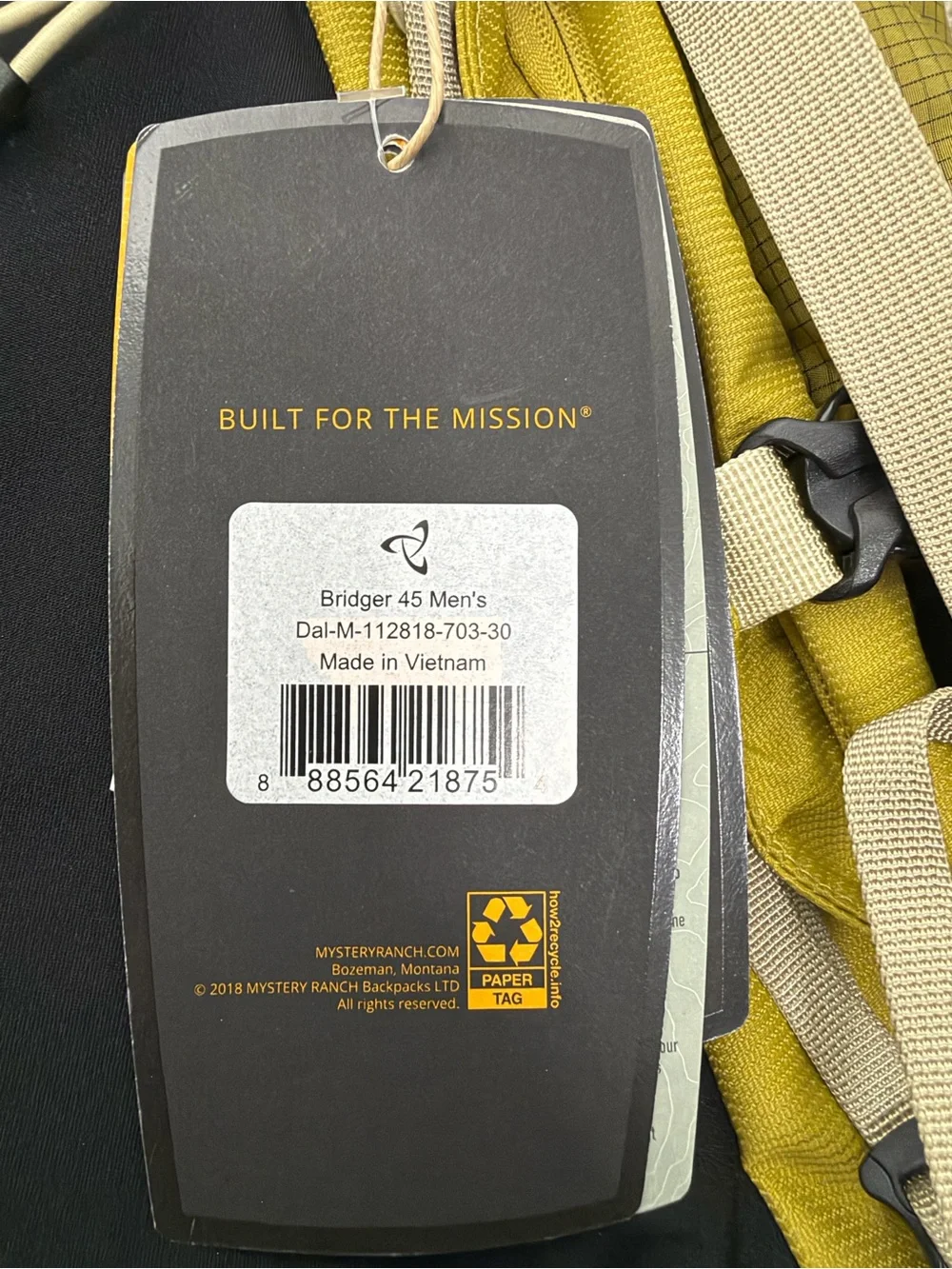 Mystery Ranch Bridger 45 medium dal brand new backpack